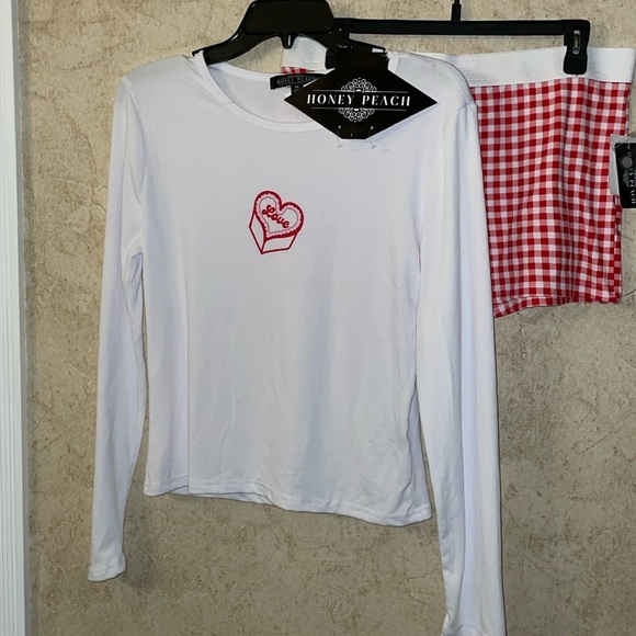 Honey Peach 2 Piece Lounge/PJ Short Set - Picture 1 of 3